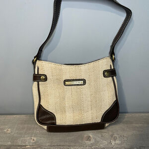 Caribbean Joe Coated Canvas Hobo Handbag Purse Island Tiki Retro Floral